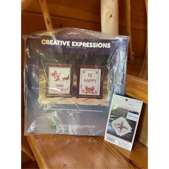 Vintage Cross Stitch Kit Set - Picture 1 of 4